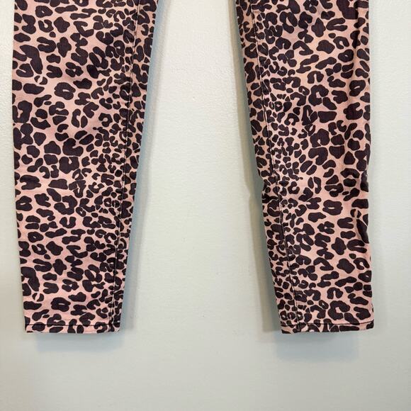 AX Armani Exchange Jeans Womens 4 Black Tan Cheetah Animal Print Low Rise Skinny - Picture 4 of 8
